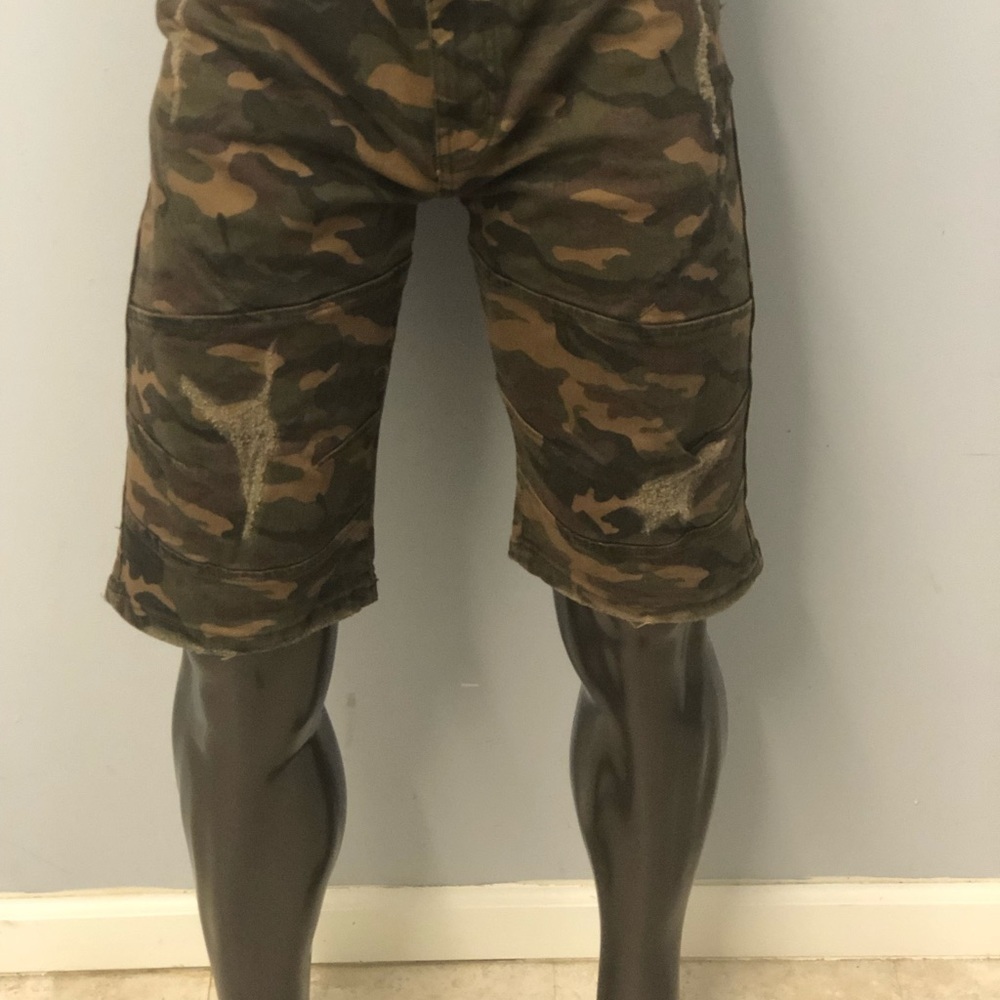 Arketype shorts denim camo straight fit olive - Picture 3 of 3
